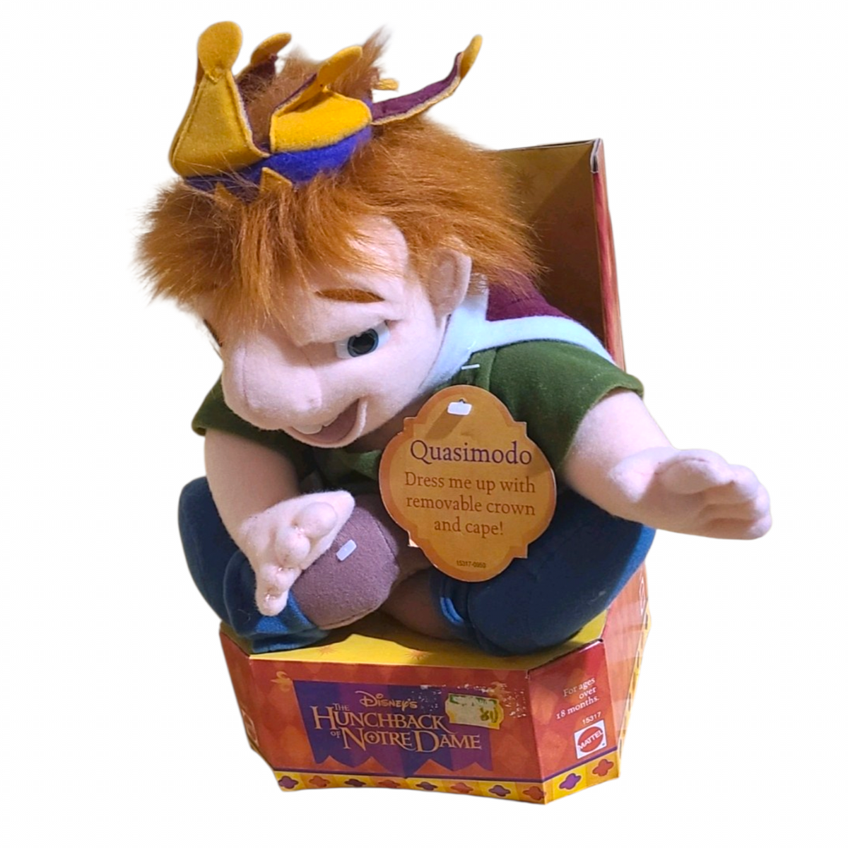 Muñeco de tela Peluche Vintage - Jorobado de Notre Dame / Hunchback of Notre Dame - Años 90