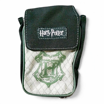 Harry Potter Vintage Cartera Monedero o Porta Celular con Velcro Verde Slytherin 13x9 cms aprox