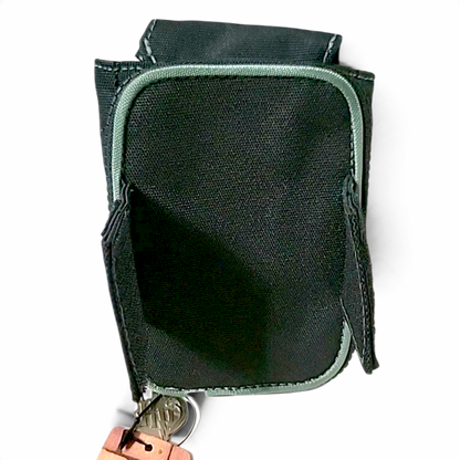 Harry Potter Vintage Cartera Monedero o Porta Celular con Velcro Verde Slytherin 13x9 cms aprox