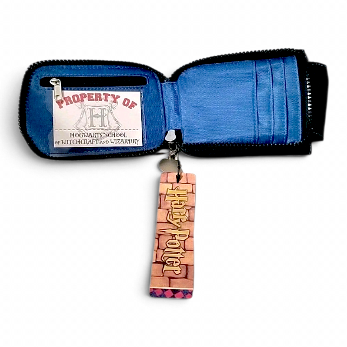 Harry Potter Vintage Cartera Monedero o Porta Celular con Velcro Azul Ravenclaw 13x9 cms aprox