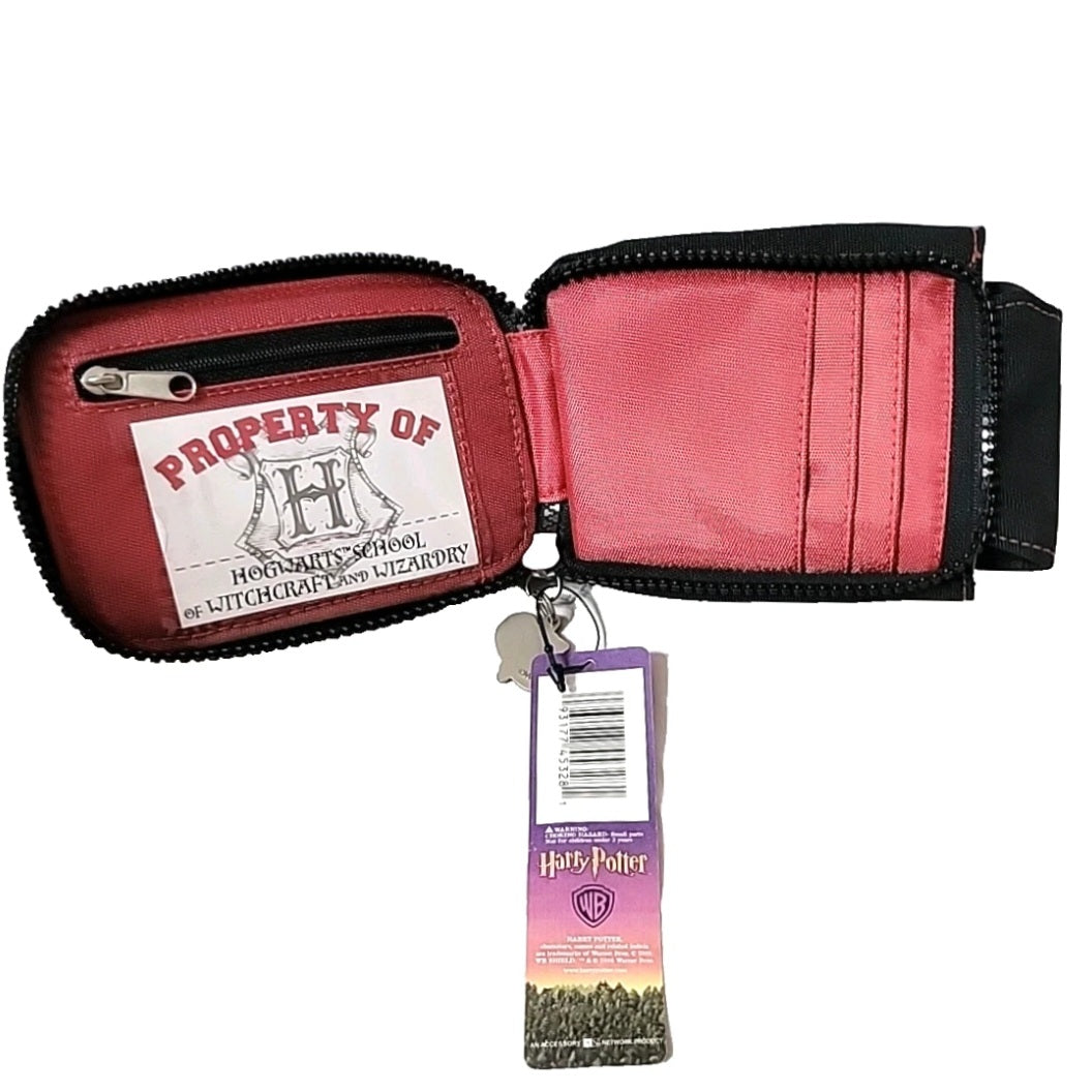 Harry Potter Vintage Cartera Monedero o Porta Celular con Velcro Roja Gryffindor 13x9 cms aprox