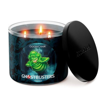 Slimer Ghostbusters 3-Wick Candle - vela prendida