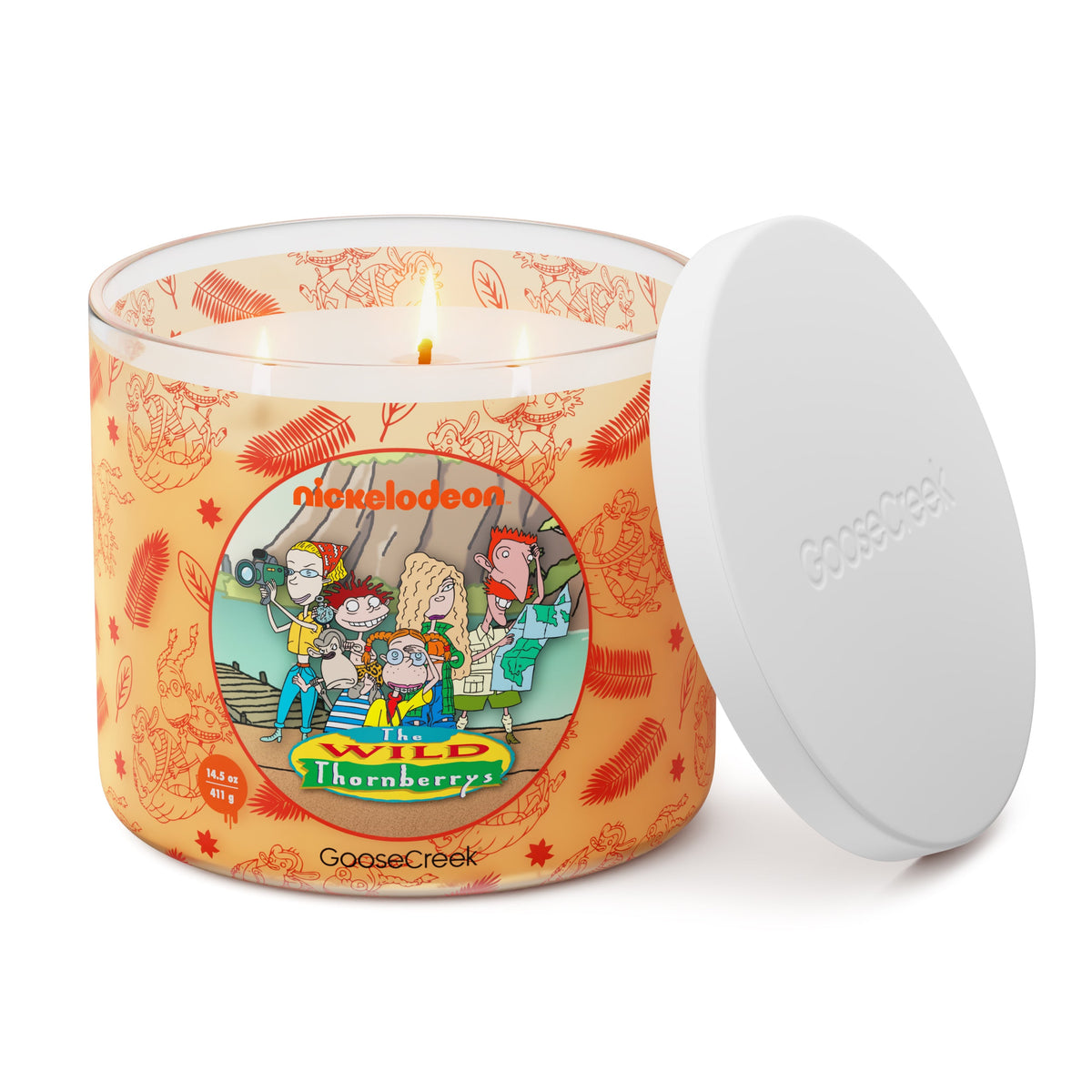 The Wild Thornberry's Nickelodeon 3-Wick Candle - vela prendida