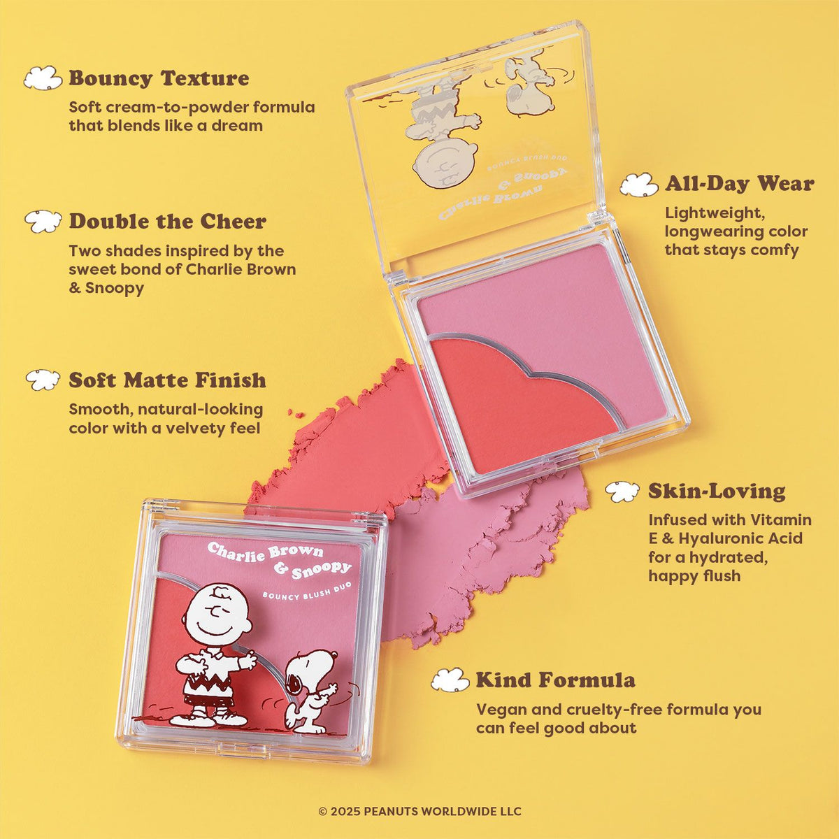 ⚠️ PREVENTA Maquillaje Snoopy Peanuts 75 aniversario blush duo