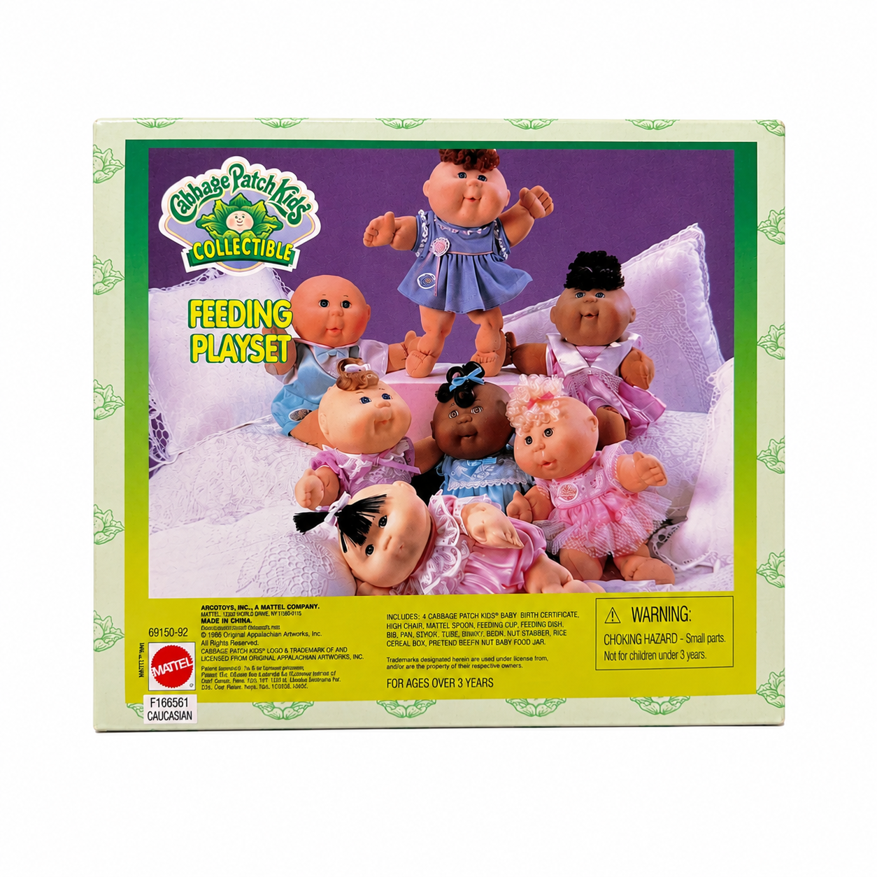 Cabbage Patch Vintage Feeding set con bebé mini (10 cms) y accesorios sorpresa