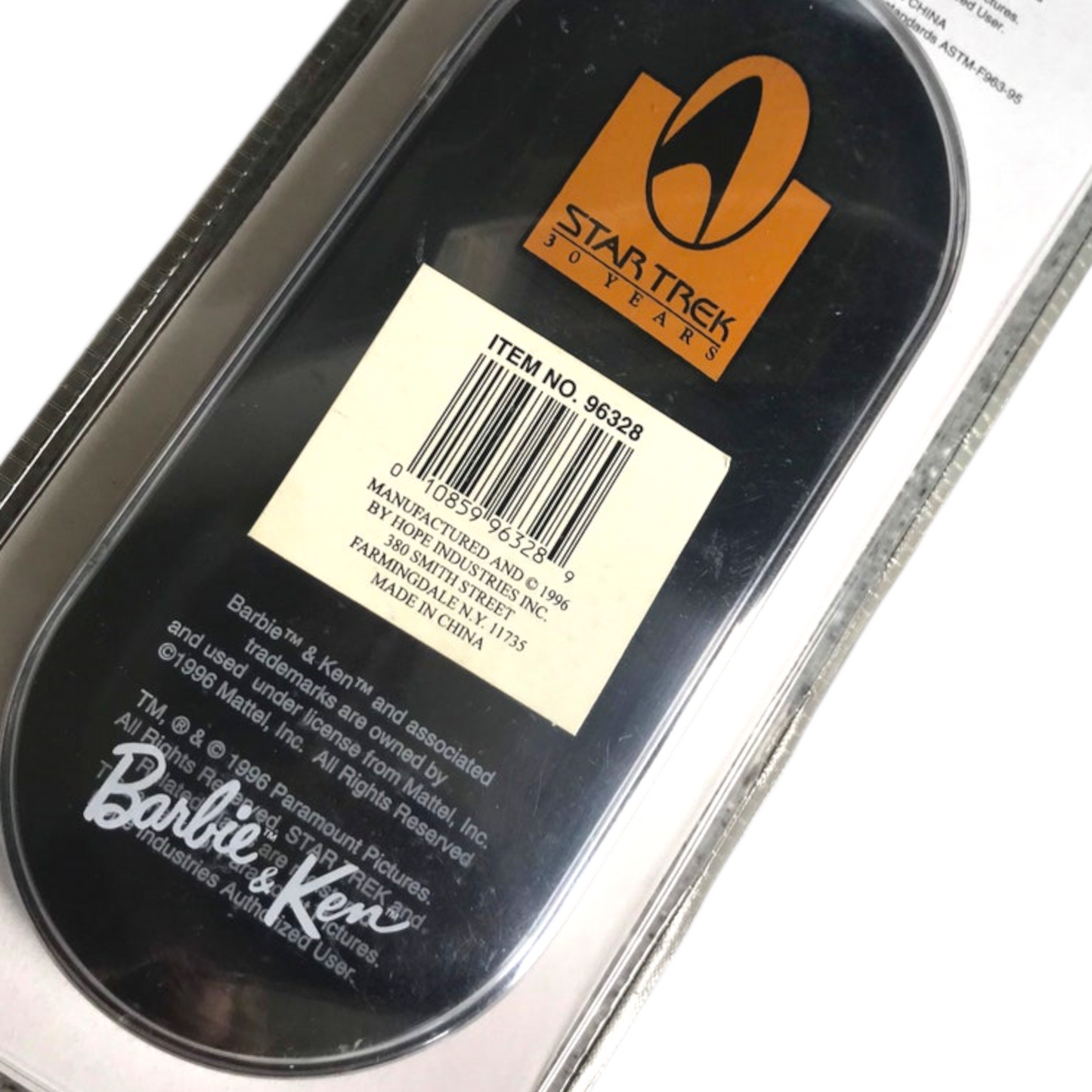 Reloj Vintage Star Trek 30 Aniversario Barbie y Ken con cajita Coleccionable Año 1996 (necesita batería nueva seguramente)