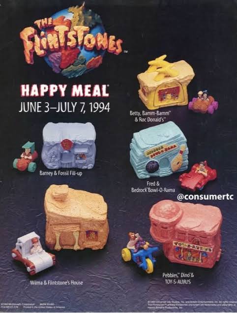 McDonald's Happy Meal Flintstones Picapiedra año 1993