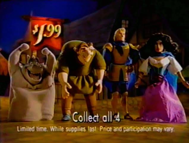 Burger King Happy Meal Jorobado de Notre Dame títere año 1996