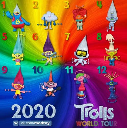 McDonald's Happy Meal Trolls World Tour Año 2020