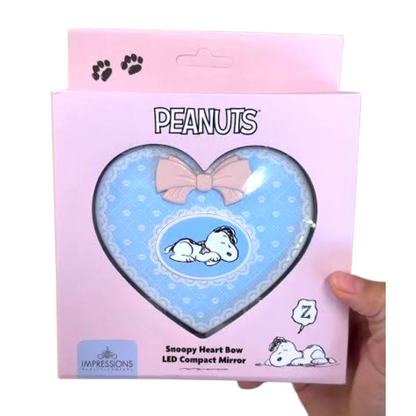 Impressions Vanity Snoopy Peanuts Espejo portátil. Con luz led touch y aumento. Recargable