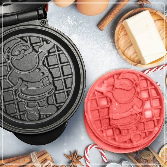 Mini wafflera Santa Navidad Maquinista Para hacer Waffles