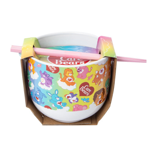 Tazón de Cerámica con cubiertos palillos asiático cerámica Ramen bowl Care bears