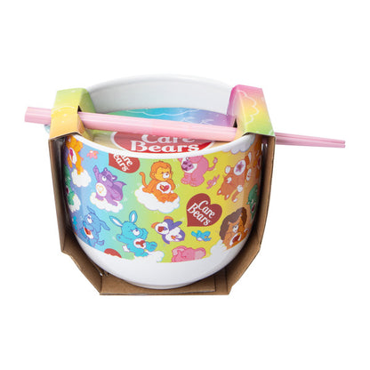 Tazón de Cerámica con cubiertos palillos asiático cerámica Ramen bowl Care bears