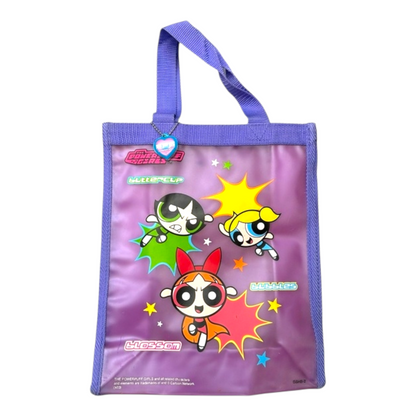 Bolsa Vinyl Vintage Chicas super poderosas Powerpuff Girls 25x30 Morada Vertical