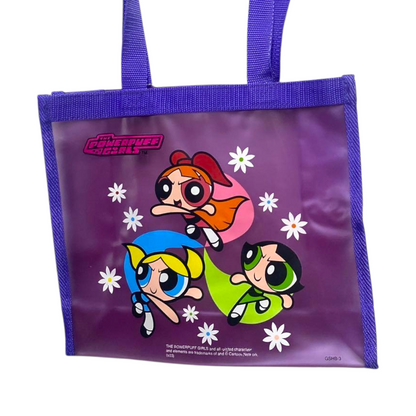 Bolsa Vinyl Vintage Chicas super poderosas Powerpuff Girls 25x30 Morada Horizontal