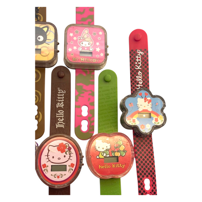 McDonald's Happy Meal Hello Kitty Sanrio año 2008 Reloj Digital diámetro muñeca 18 cms necesitan batería nueva.