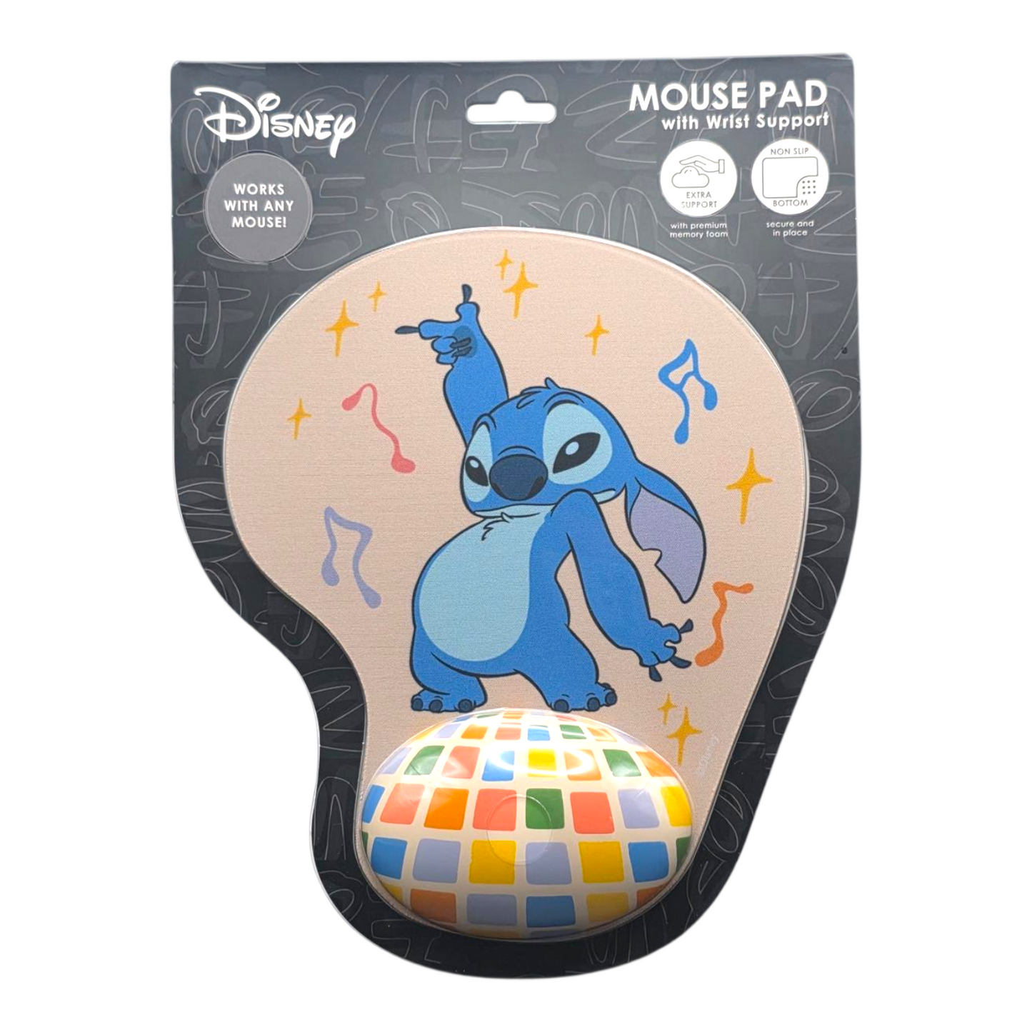 Mousepad con descansa muñecas Stitch