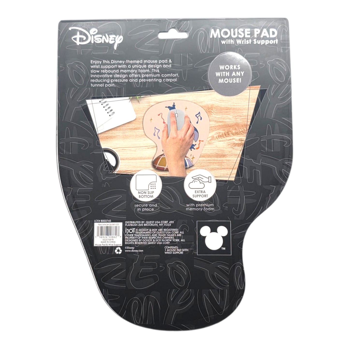 Mousepad con descansa muñecas Stitch