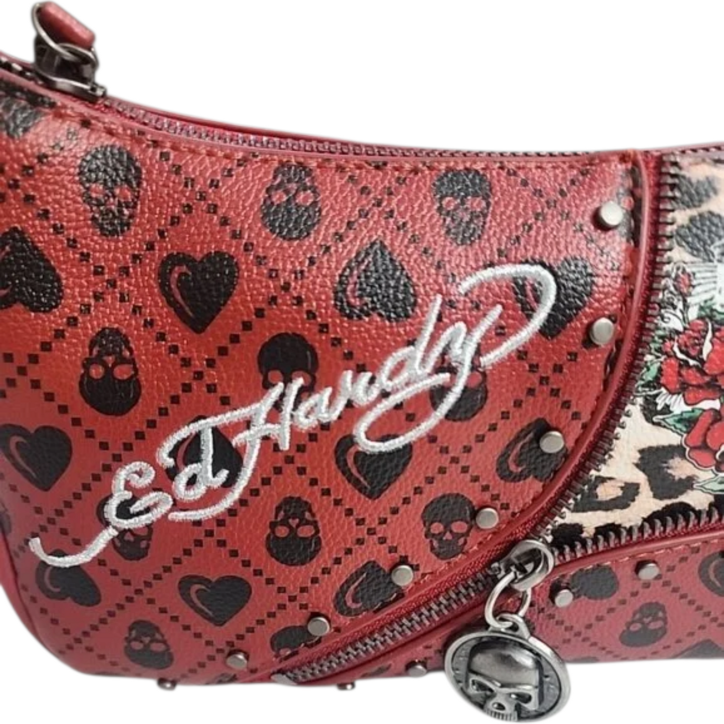 Bolsa de hombro Ed Hardy roja  27x13cm aprox
