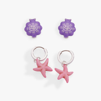 ⚠️PREVENTA IMPORTACIÓN Set de Aretes Edición Limitada Polly Pocket™ Pool Party (2 Pares) Alex+Ani ORIGINAL Se enviará alrededor de 15 días después de su compra Joyeria Original Licencia Mattel
