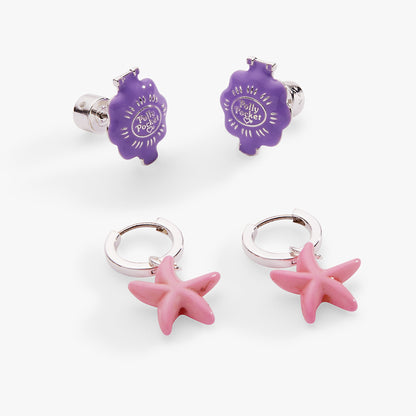 ⚠️PREVENTA IMPORTACIÓN Set de Aretes Edición Limitada Polly Pocket™ Pool Party (2 Pares) Alex+Ani ORIGINAL Se enviará alrededor de 15 días después de su compra Joyeria Original Licencia Mattel