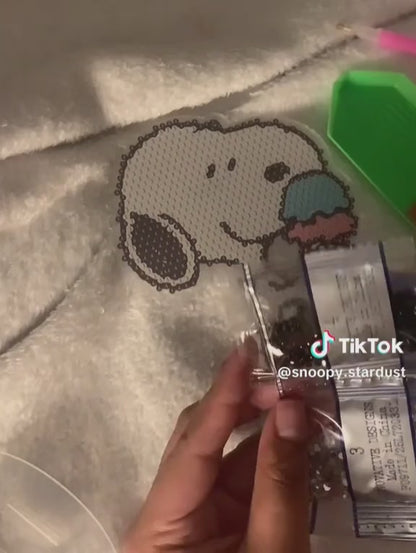 SNOOPY Diamond painting DIY figura de acrílico