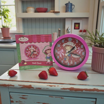 Reloj de pared Rosita Fresita Vintage 15 cms aprox. Funcionan con batería