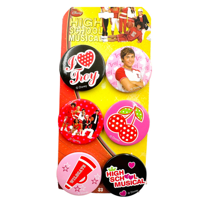Años 2000s High school Musical Vintage Set de Botones Pines