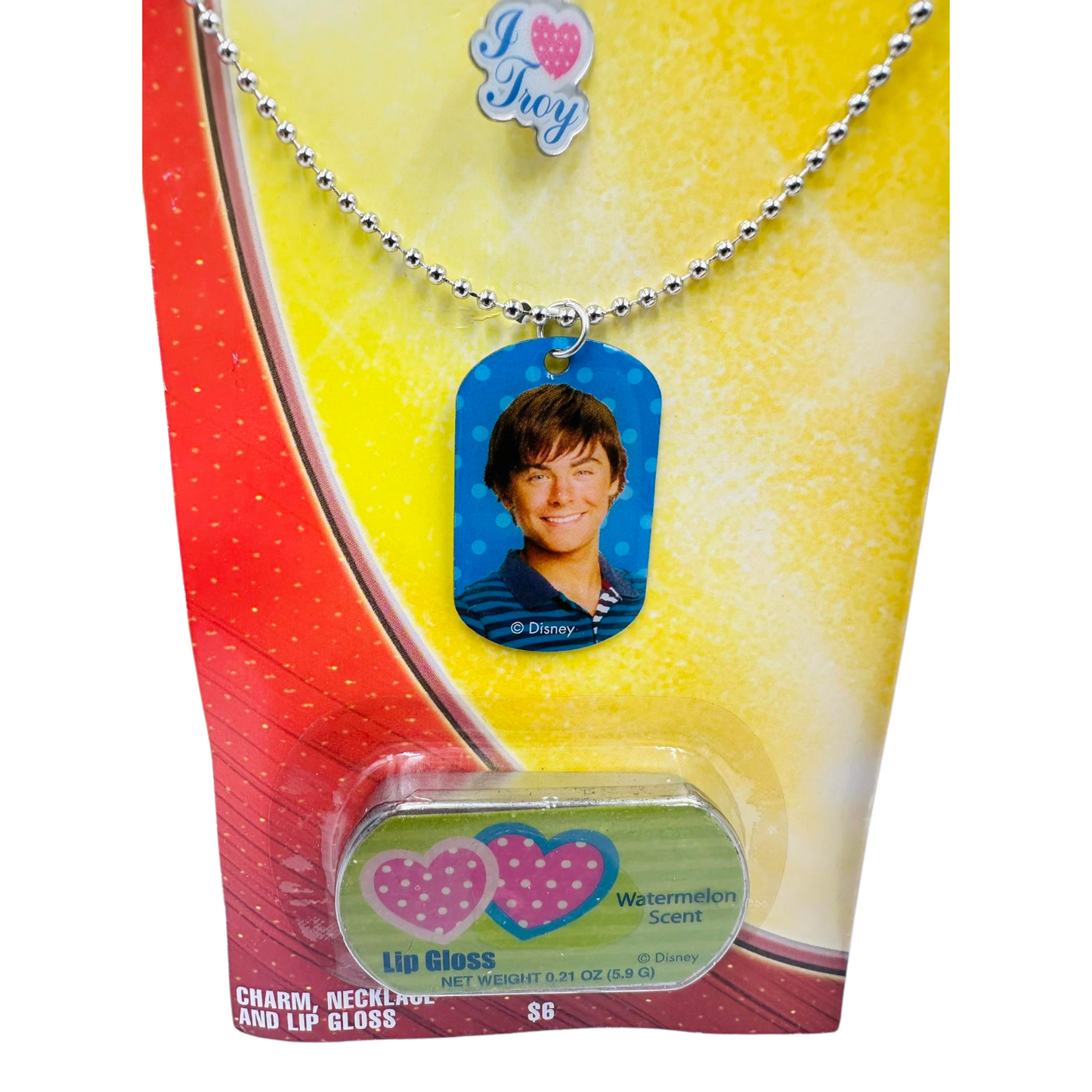 Años 2000s High school Musical Vintage Collar Fantasía con Lip gloss (tiene muchos años, no usar, pero puedes rellenarlo)