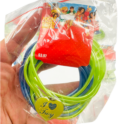 Años 2000s High school Musical Vintage Pulseras plástico tipo hule Fantasía