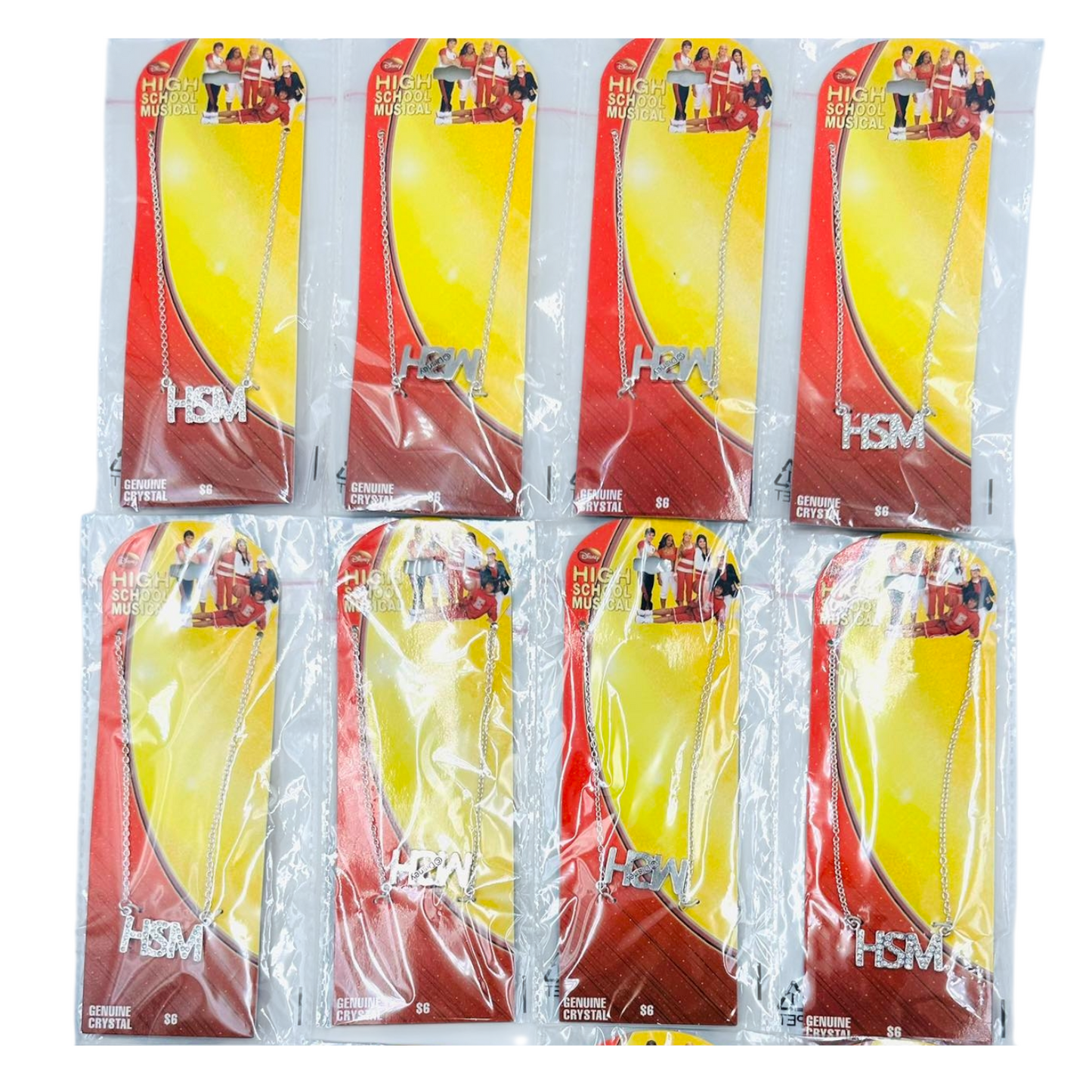 Años 2000s High school Musical Vintage Collar Fantasía cristales blancos o verde cu