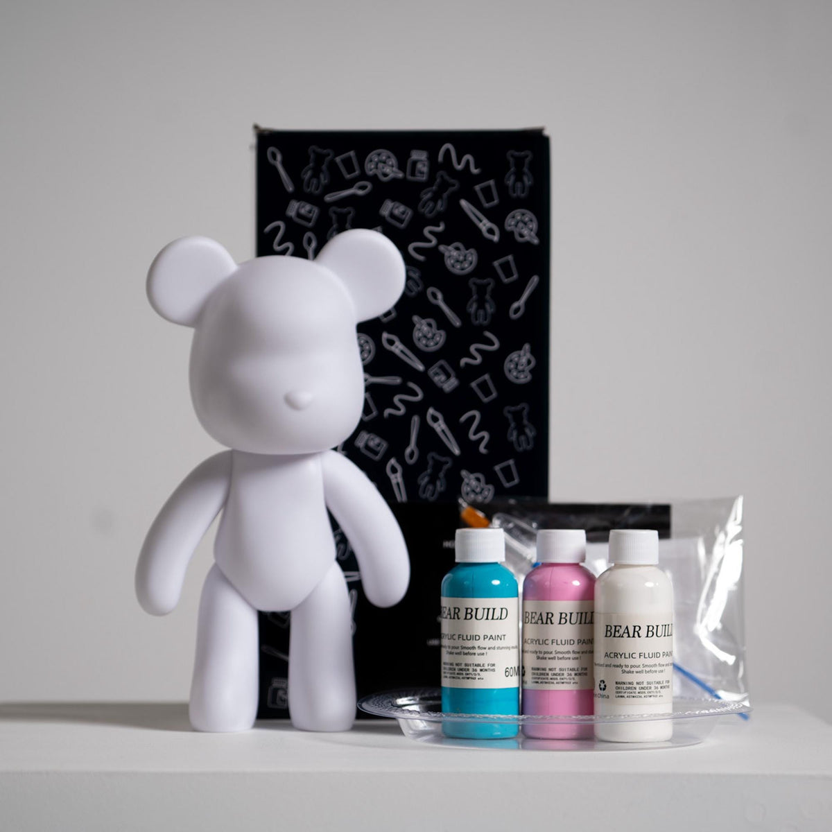 Fluid Bear DIY - Oso para Pintar con Pintura Fluida 26 cm