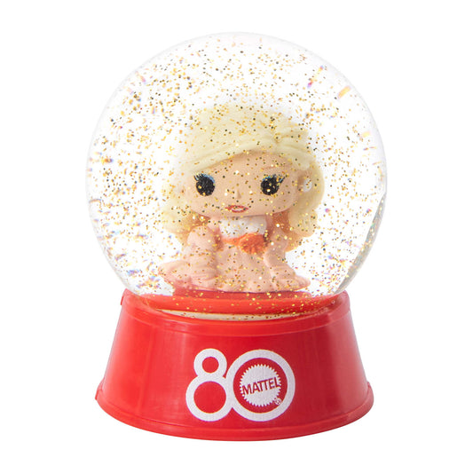 Mattel 80 aniversario mini snow globes Barbie peaches n cream