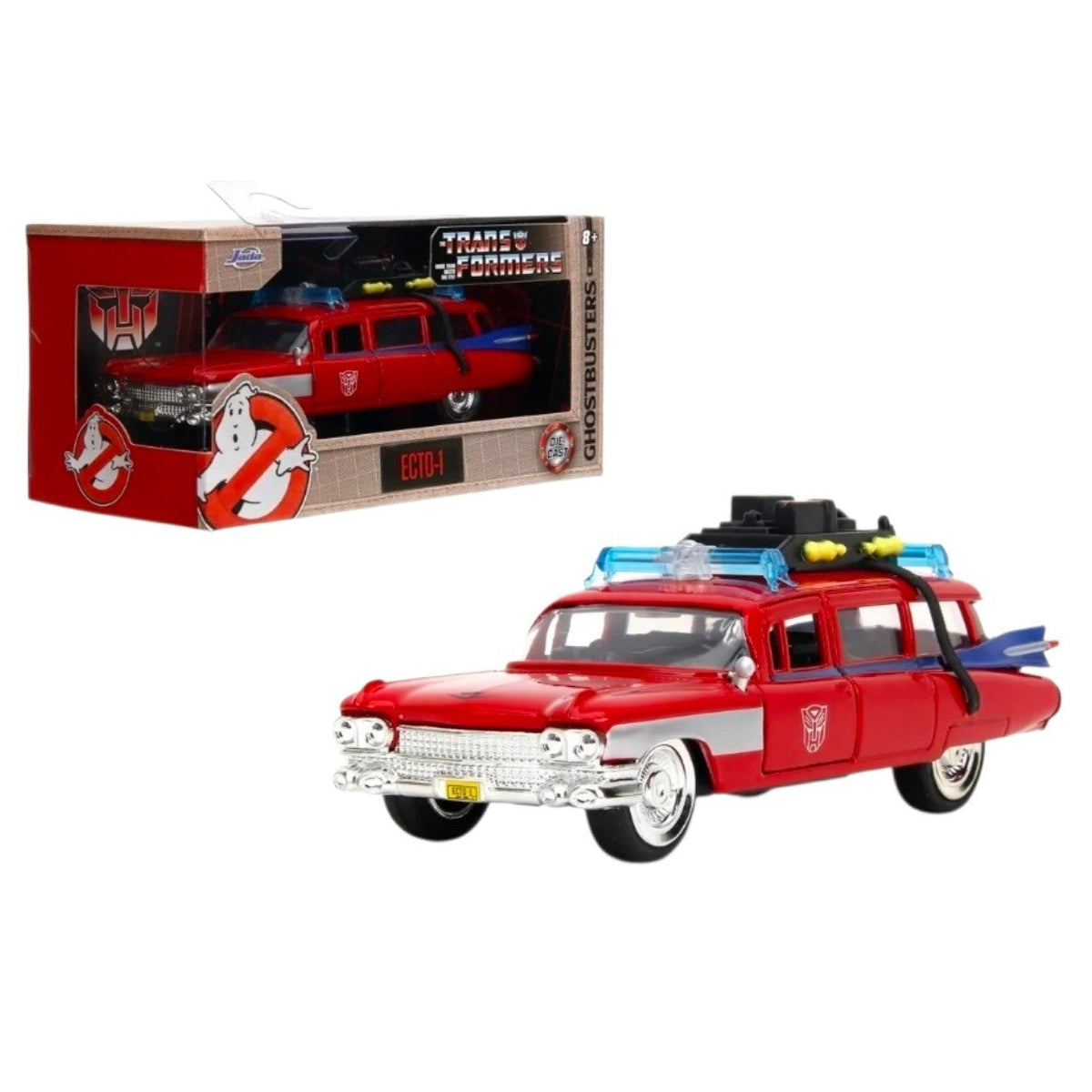 Jada Diecast Escala 1:32 Ecto-1 x Transformers