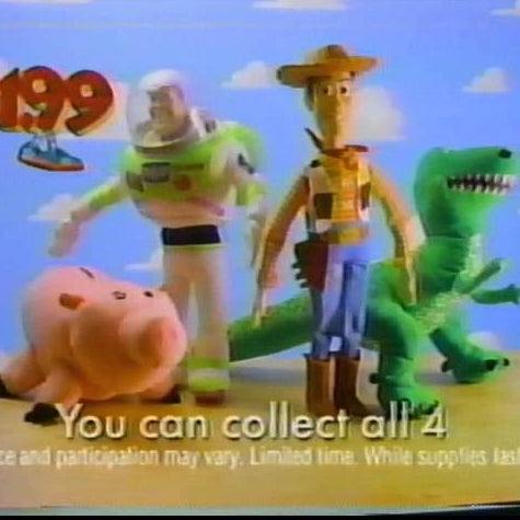 Burger King Happy Meal Toy Story Puppets Año 1995 Títeres