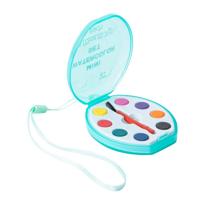 Mini estuche con mini acuarelas. Color aleatorio.
