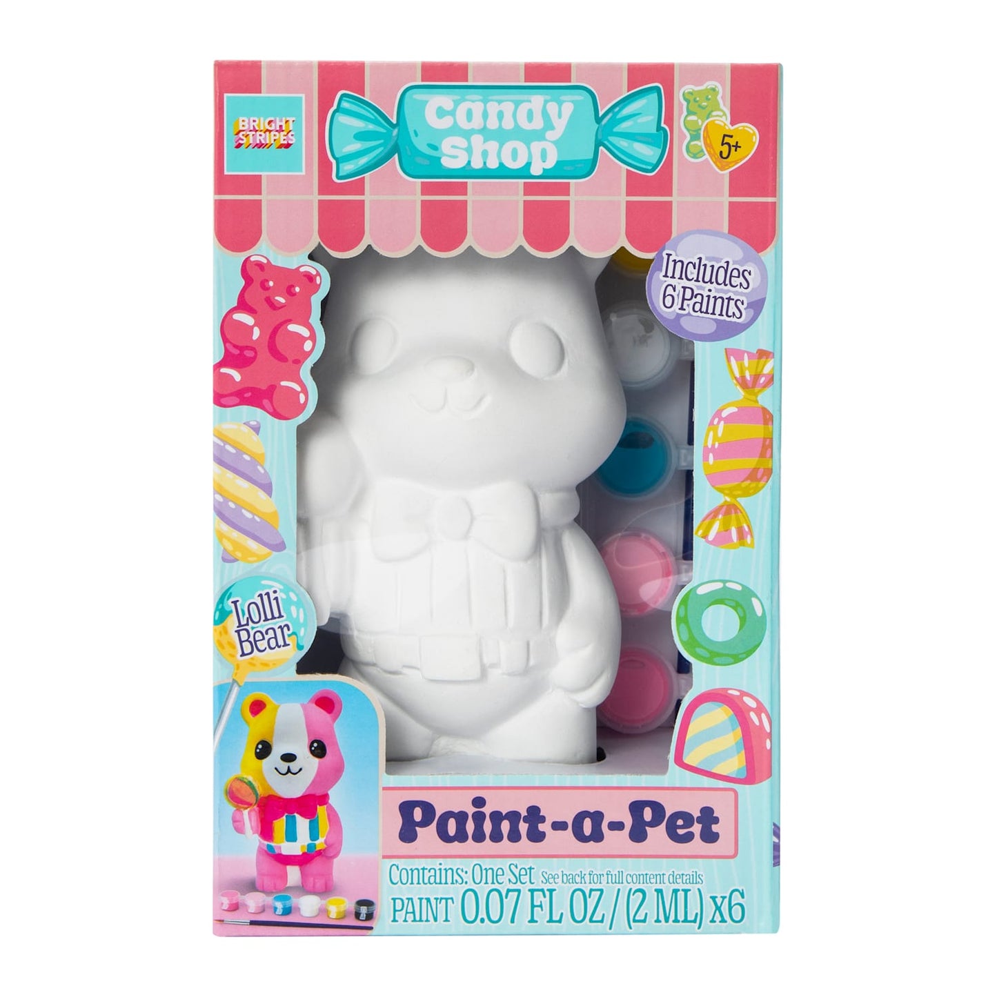 Cerámica para pintar (incluye pinturas) osito lollipop DIY
