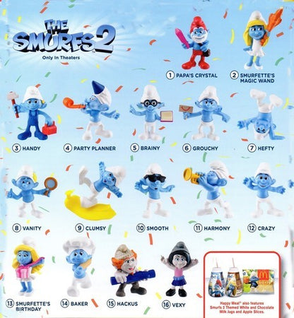 McDonald's Happy Meal Pitufos Smurfs 2 Bluebuddies año 2013