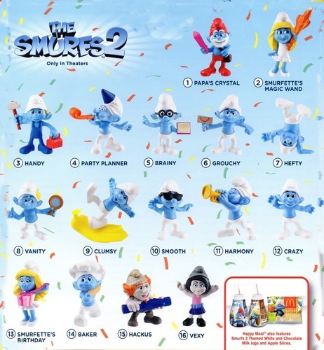McDonald's Happy Meal Pitufos Smurfs 2 Bluebuddies año 2013