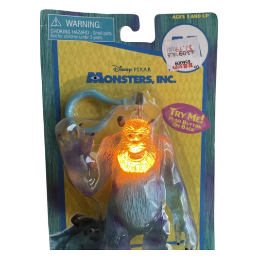 Monsters Inc llavero Vintage año 2001 lámpara (necesita batería por la edad)