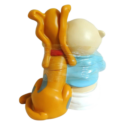 Galletero Vintage Rugrats Applause Plástico Tommy Y Firulais 25 cms aprox año 1998